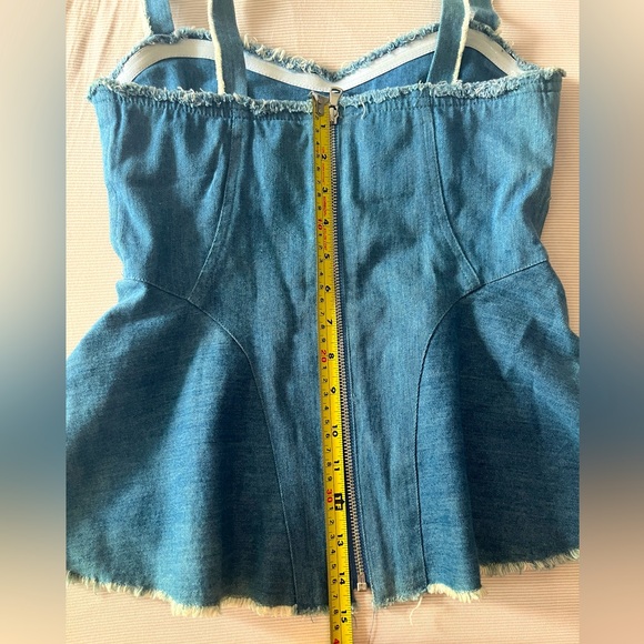 Intermix denim bustier top in size P - Picture 8 of 8